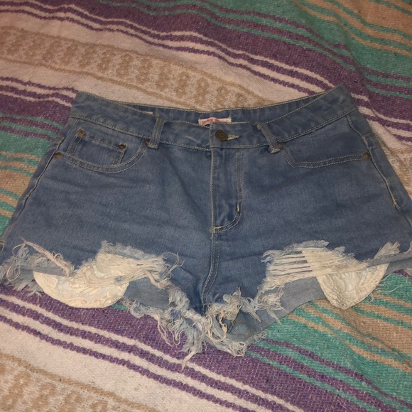 High rise denim shorts - Picture 1 of 2